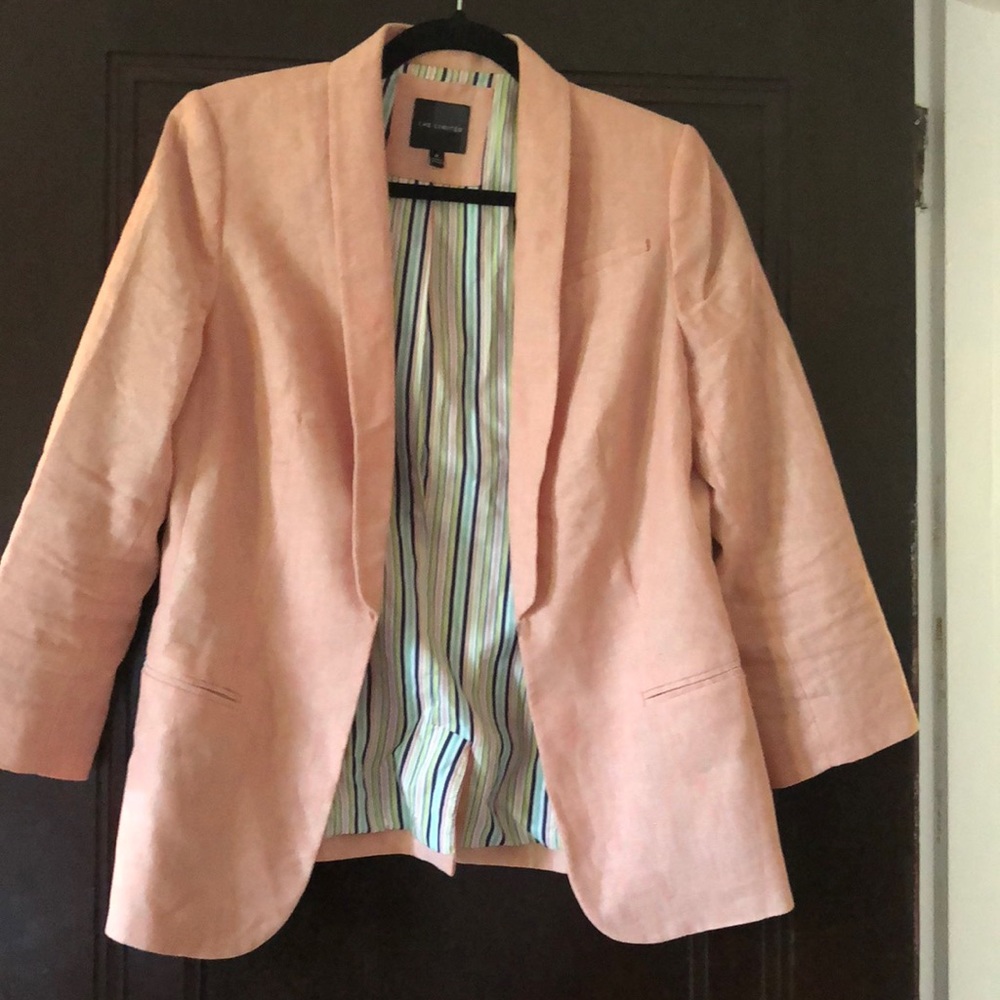 The Limited Orange 3/4 Sleeve Blazer